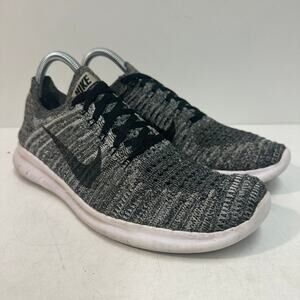 Nike Wmns Free RN Flyknit White / Black Oreo Women's Running Shoe 9